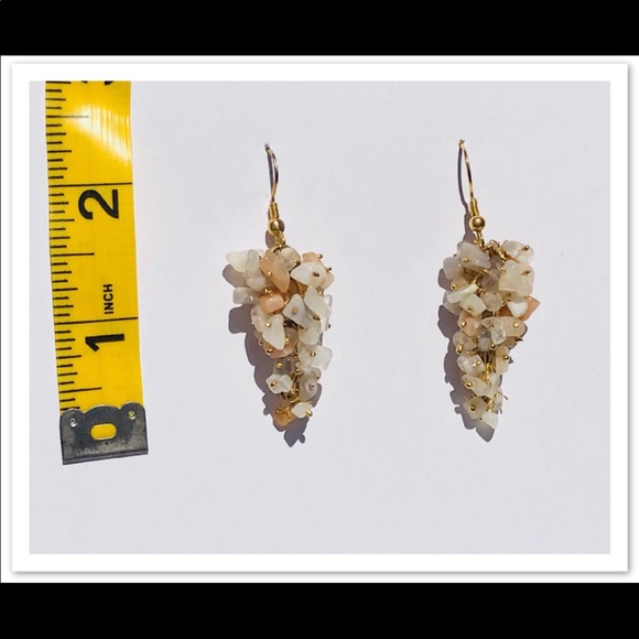 Beautiful Neutral Tone Dangle Earrings - Picture 2 of 2